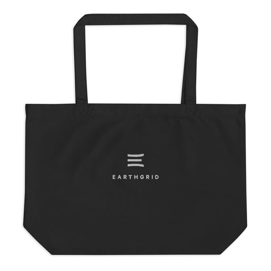 EarthGrid Large Organic Tote Bag [Black/Oyster]